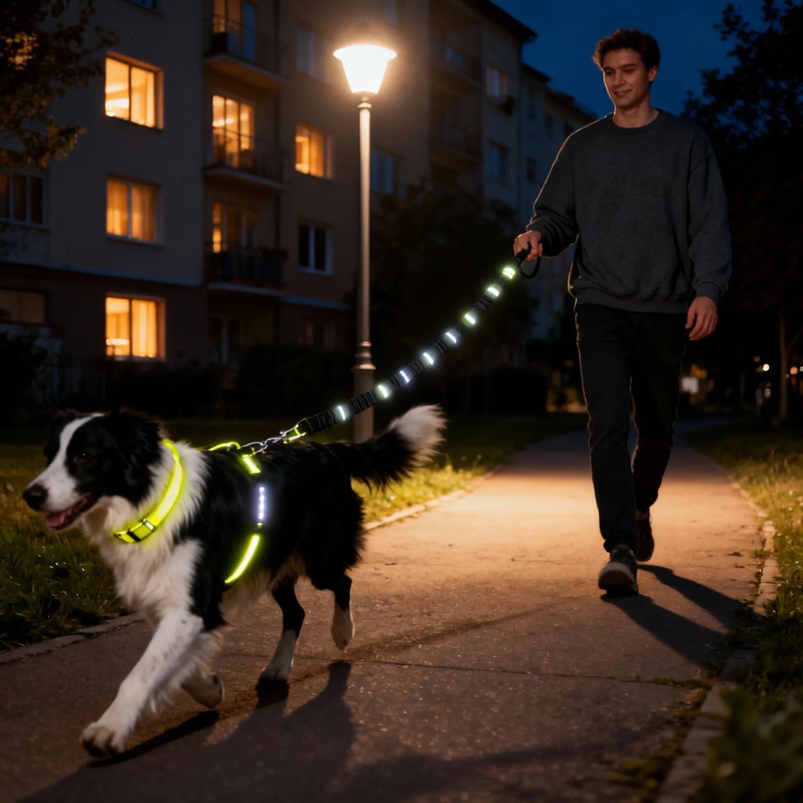 

Reflective Dog Extension Leash Durable Elastic Walking Running Lead for Small and Medium Dogs Comfortable Hold Black