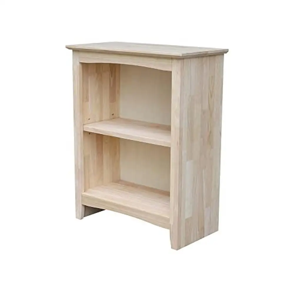 

Solid Hardwood Shaker Bookcase 30"H Enclosed Back Adult Classic Wood Shelf Rectangular 24"W x 12.3"D Anti-Tip Strap Included