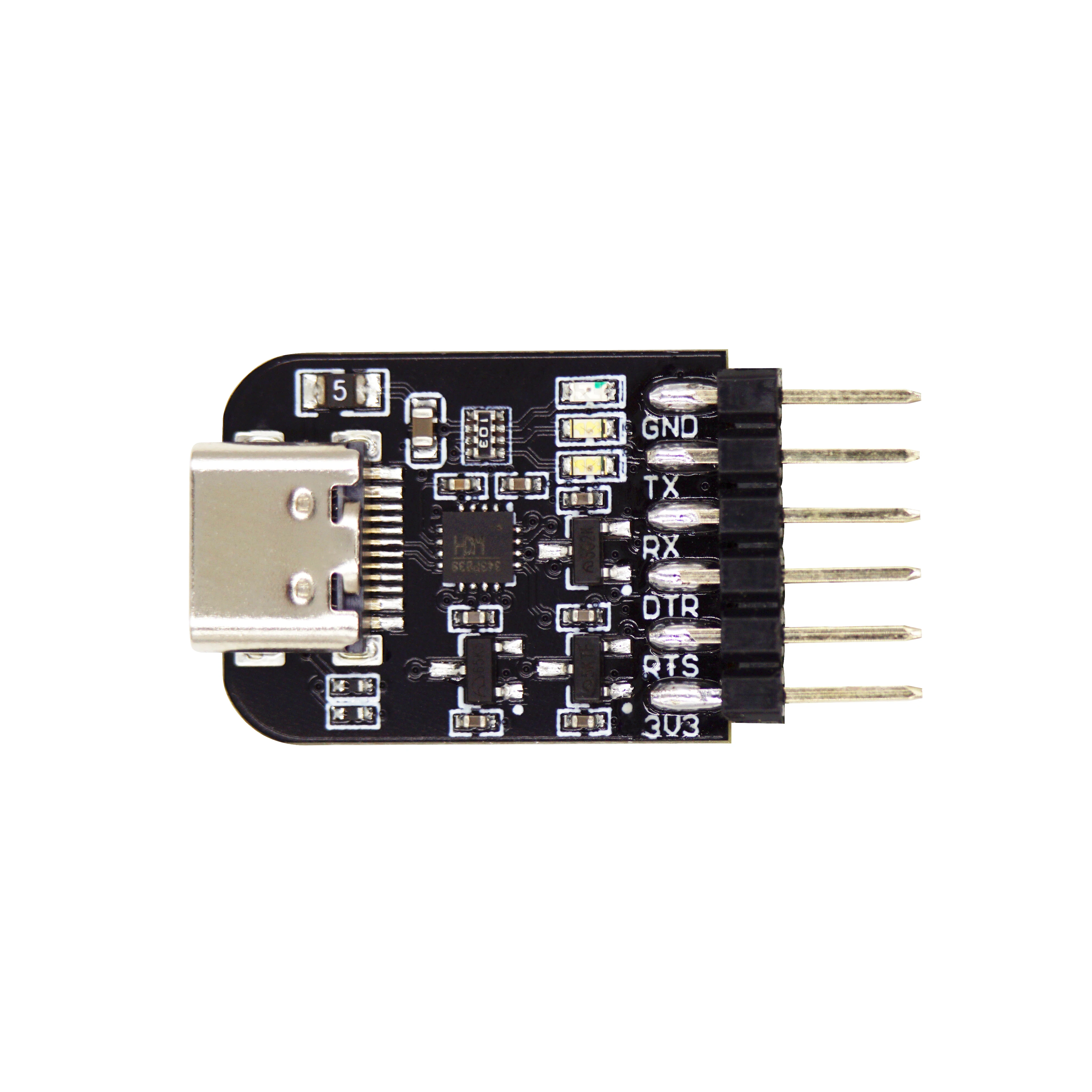 

UART Serial Port Tool USB to TTL Module Adjustable IO Level Hardware Flow Control TYPE-C Interface 5V/3.3V/2.5V/1.8V/VREF inpu