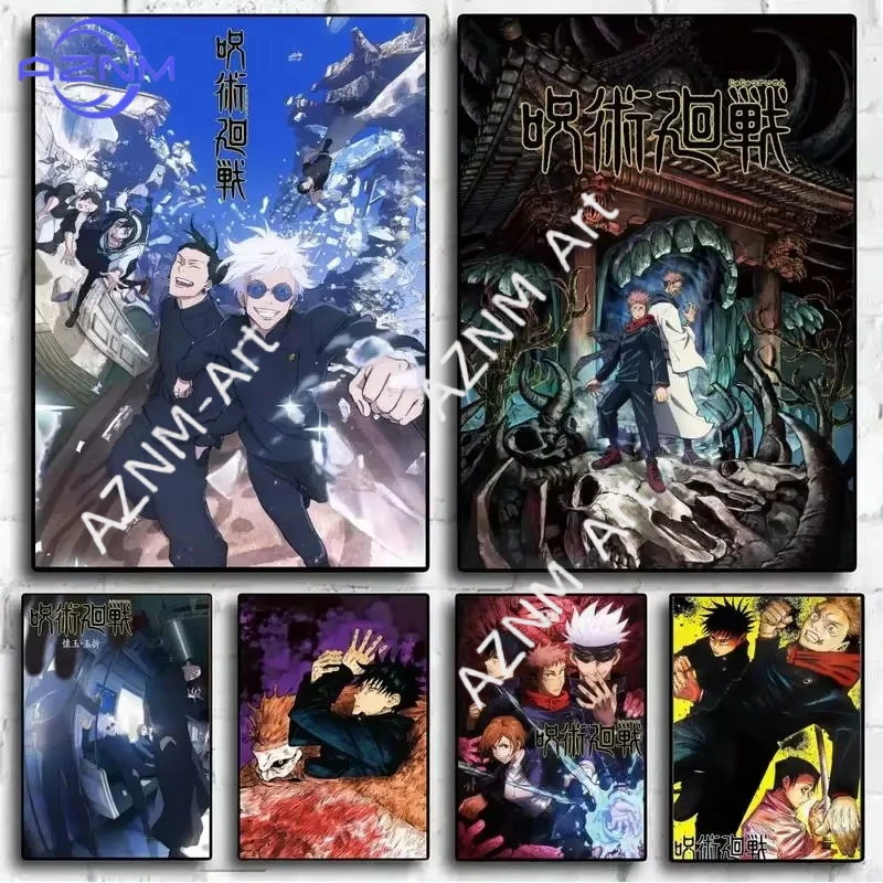 Jujutsu Kaisen Anime-Poster, Wandbilder für Wohnzimmer, Herbstdekoration