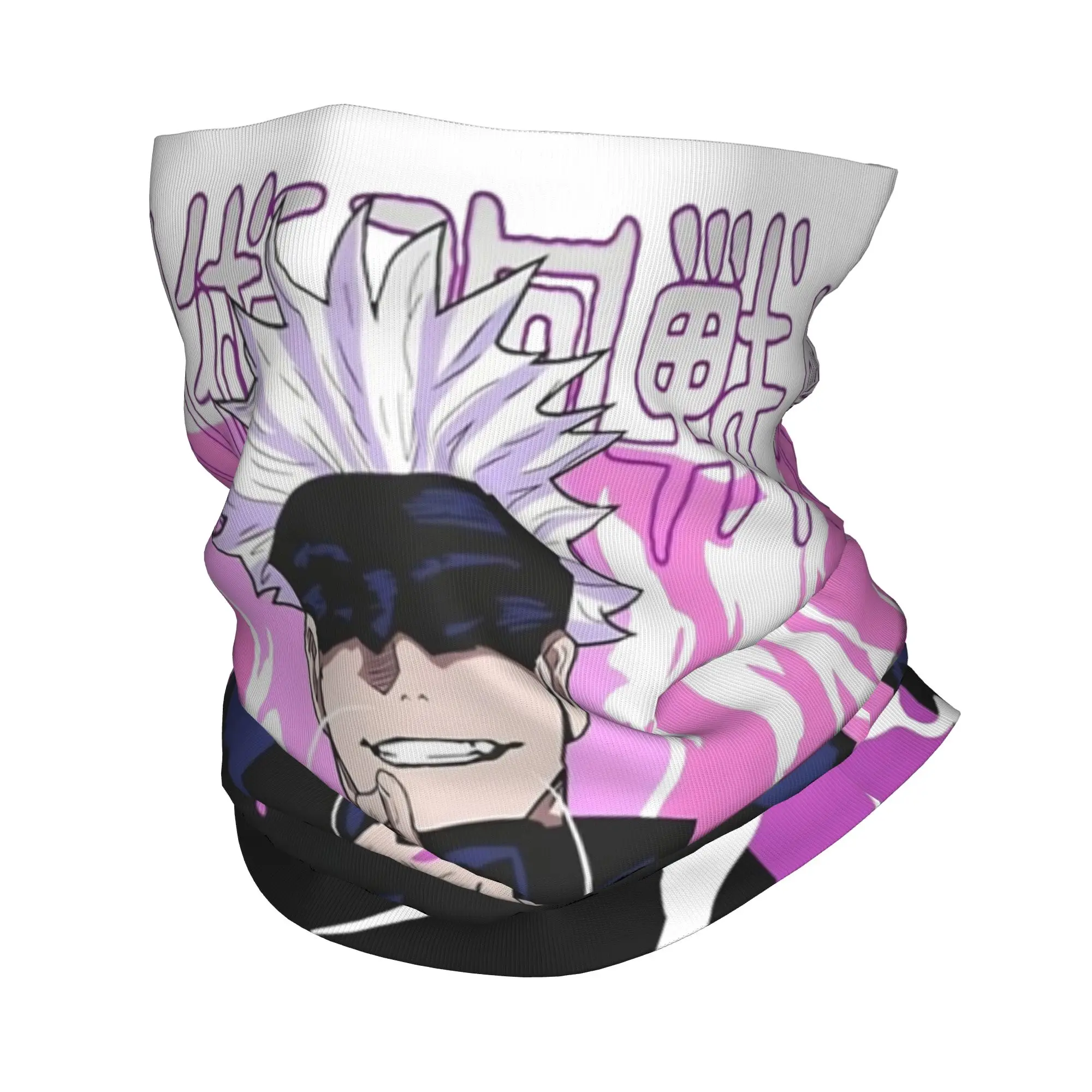 

Gojo Satoru Bandana Neck Cover Printed JJK Anime Wrap Scarf Multifunctional Headband Hiking Unisex Adult All Season