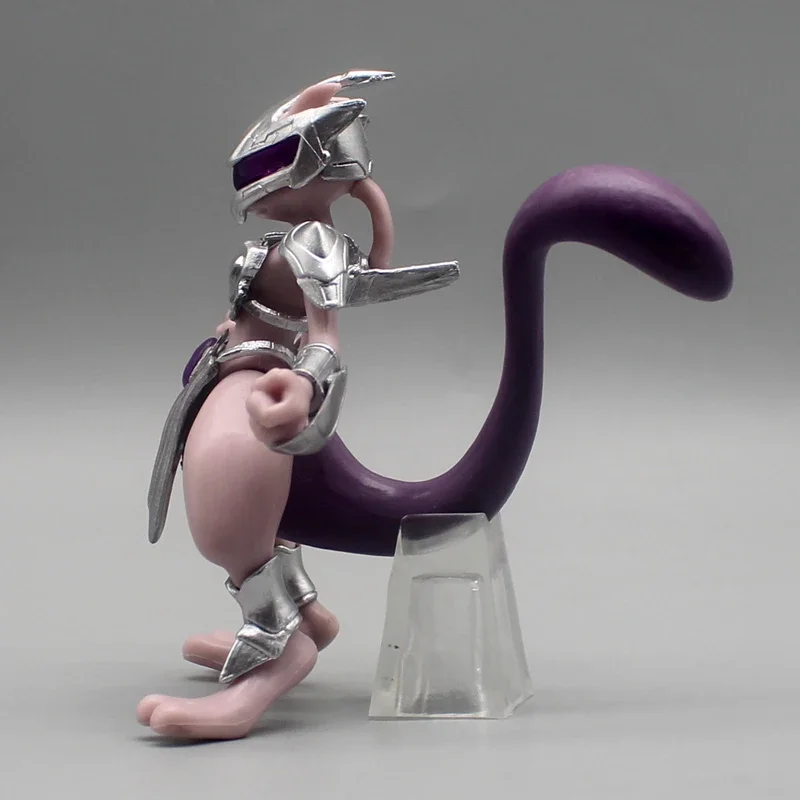 11cm Pokemon Anime Figure Mewtwo Figure Steel Mewtwo Action Figurine Pvc Statue Model Collection Decorations Toys For Kid Gifts