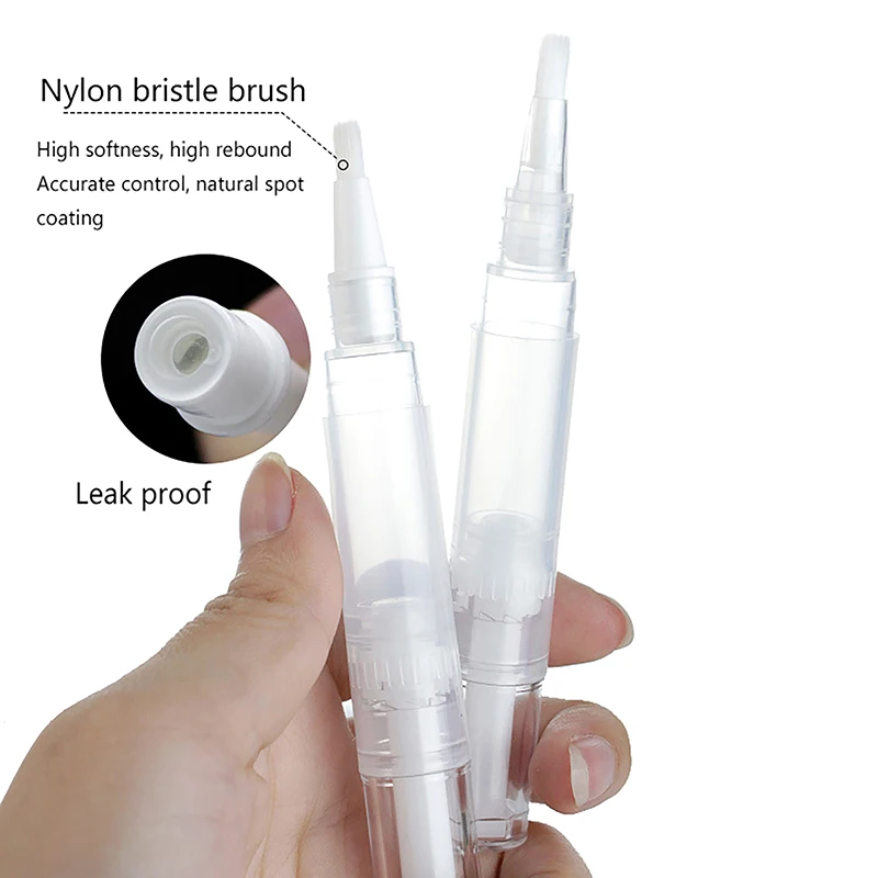 1Pcs 2/3ml Transparent Twist Nail Twist Pens Empty Transparent Nail Oil Pen with Brush Cosmetic Container Pen Lip Gloss Tubes