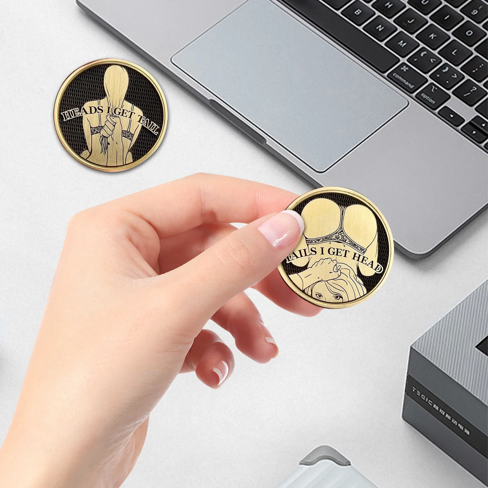 عملات مضحكة، عملة مثيرة للكبار مزدوجة الجانب، رمز محظوظ، عملات تحدي الكبار، هدايا مزحة مضحكة للرجال والنساء أفكار التاريخ الليلي #4