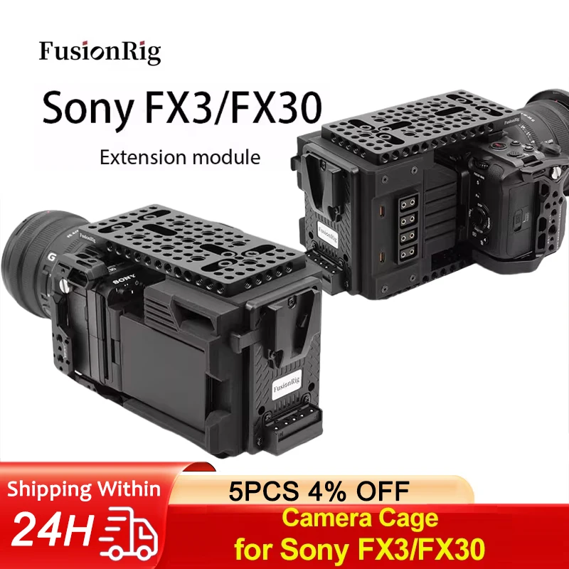 NEW FusionRig For Sony FX3/FX30 Camera Cage Expansion Module, Compatible with Tilta TA-T16 and SmallRig 4183/4770