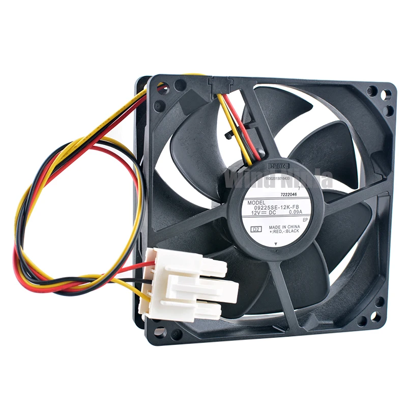 

09225SE-12K-FB 9.2cm 92mm fan 92x92x25mm DC12V 0.08A Cooling fan for chassis CPU refrigerator