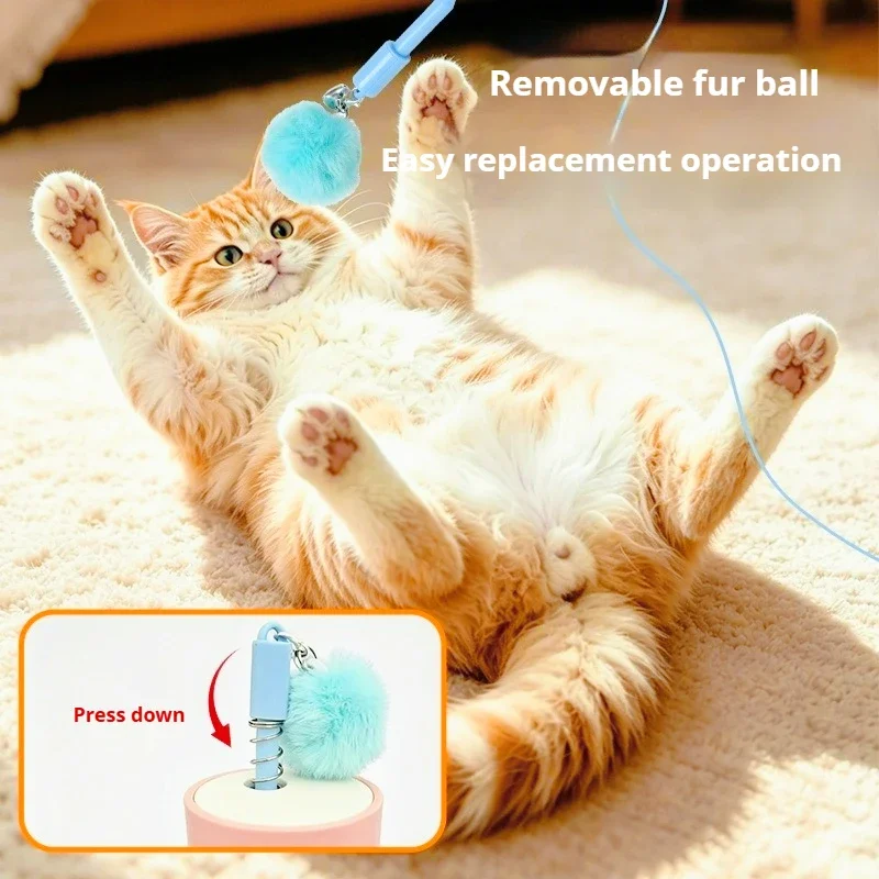 Smart electric cat toy, interactive game of whack-a-mole with cheese, with food dispenser, automatic cat toy
