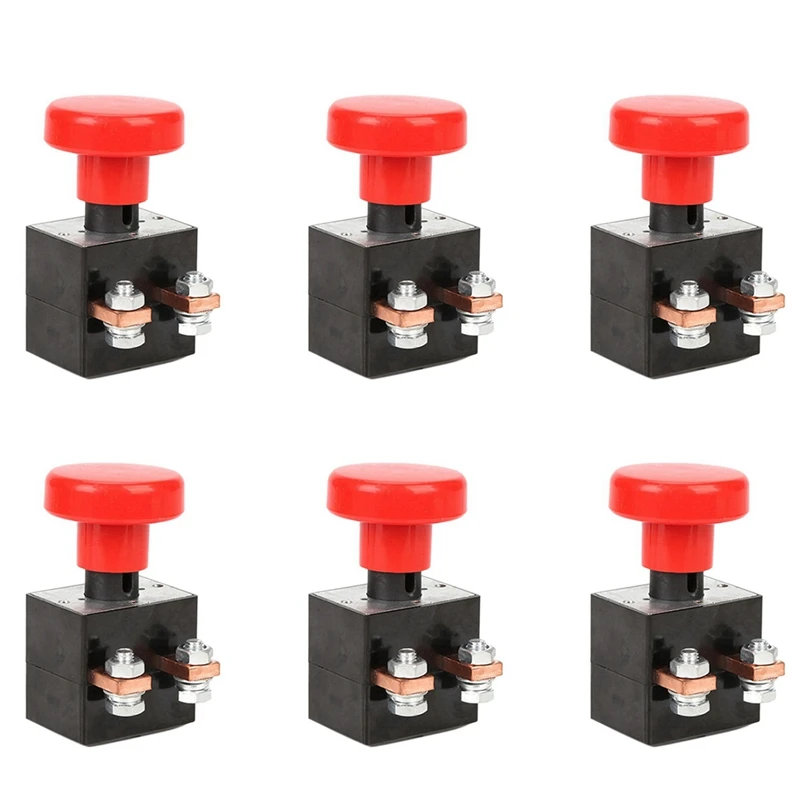 6X 250A Type Emergency Disconnect Switch Stop Switch Start Button Emergency Switch For Forklift Pallet Truck Golf Cart