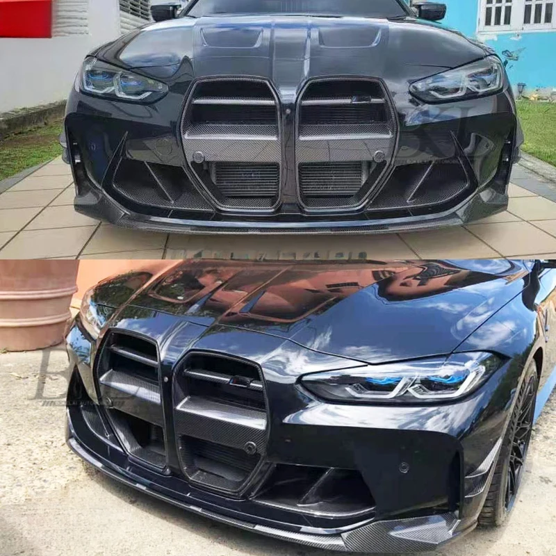 Factory Hot Selling  M3 G80 M4 G82 G83 racing grille Carbon fiber grille front bumper  vents grille frame body kit