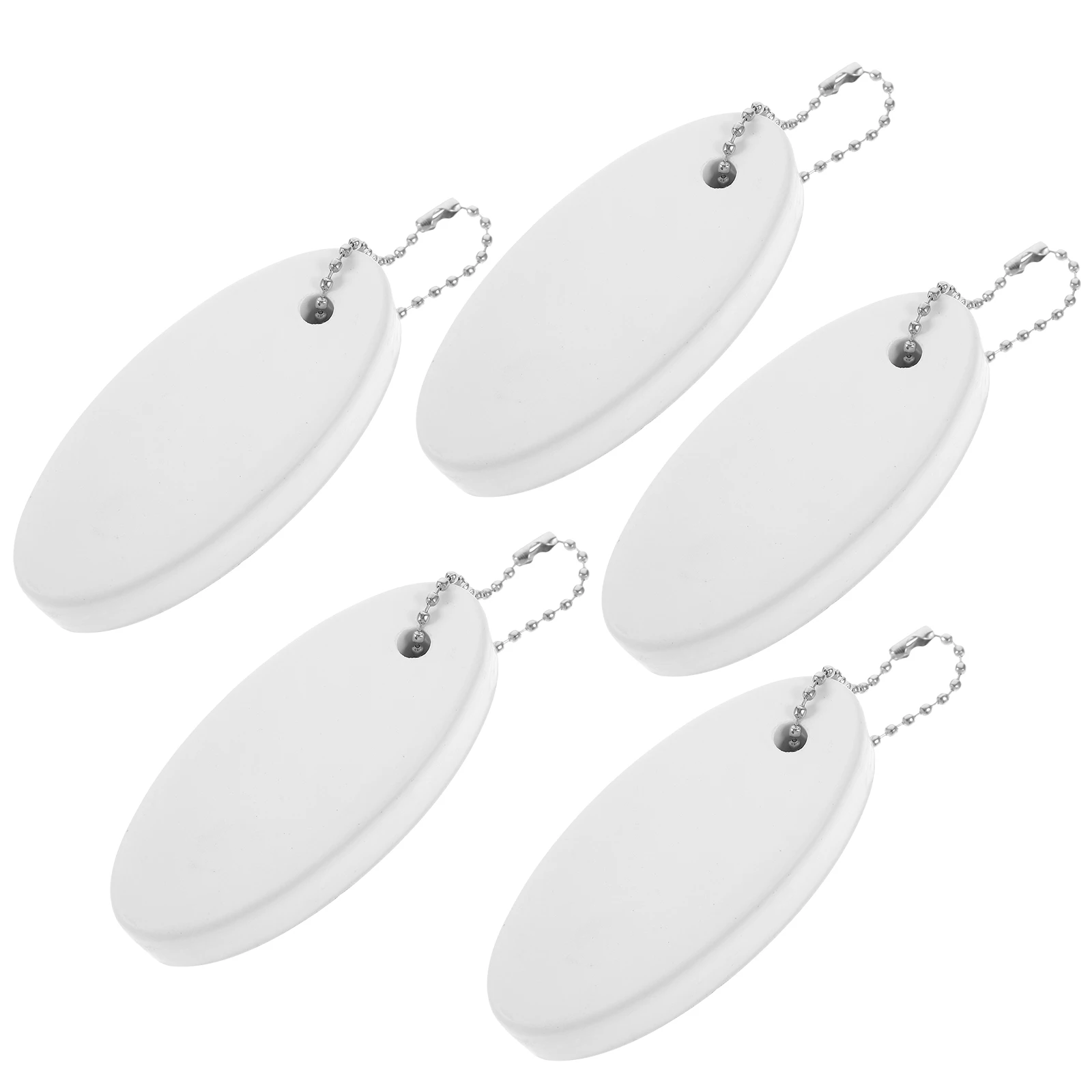 5 قطعة سلاسل المفاتيح العائمة اللون مشرق البيضاوي لوح التزلج تصميم بولي سبائك الألومنيوم دائم الرياضات المائية حلقات المفاتيح القوارب الصيد #3