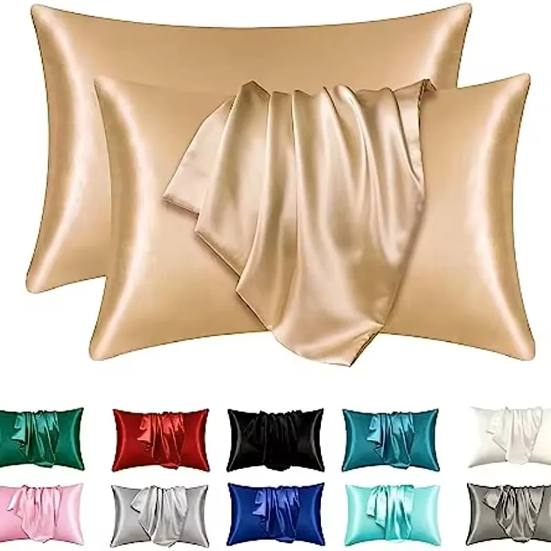 2Pcs Satin Silk Pil… - image