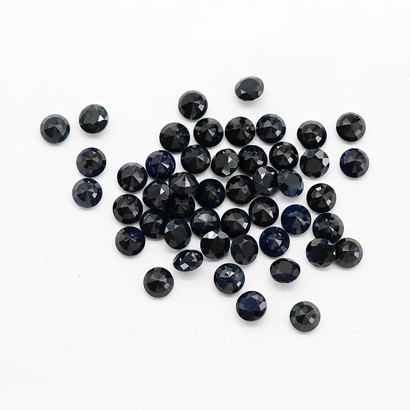 Factory Wholesale 100% Real Natural Circular Burmese Sapphire Gemstone Loose Gems Diy Material for Jewelry