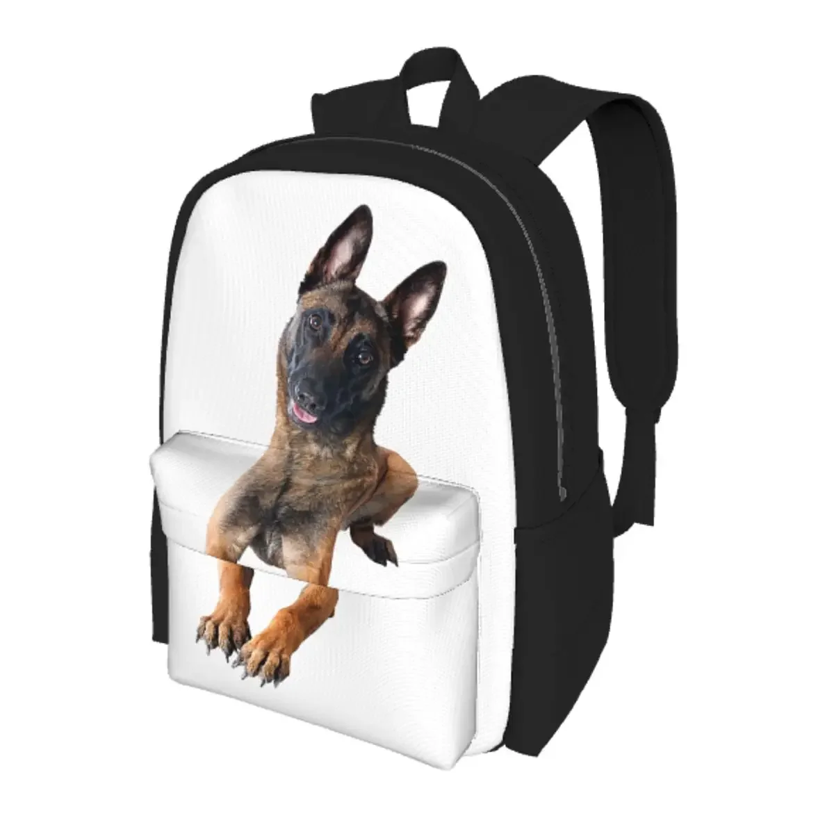 Belgian Shepherd Dog Malinois Student Backpack School Bag Hiking Travel Daypack for Men Women Bookbag Shoulder Bags