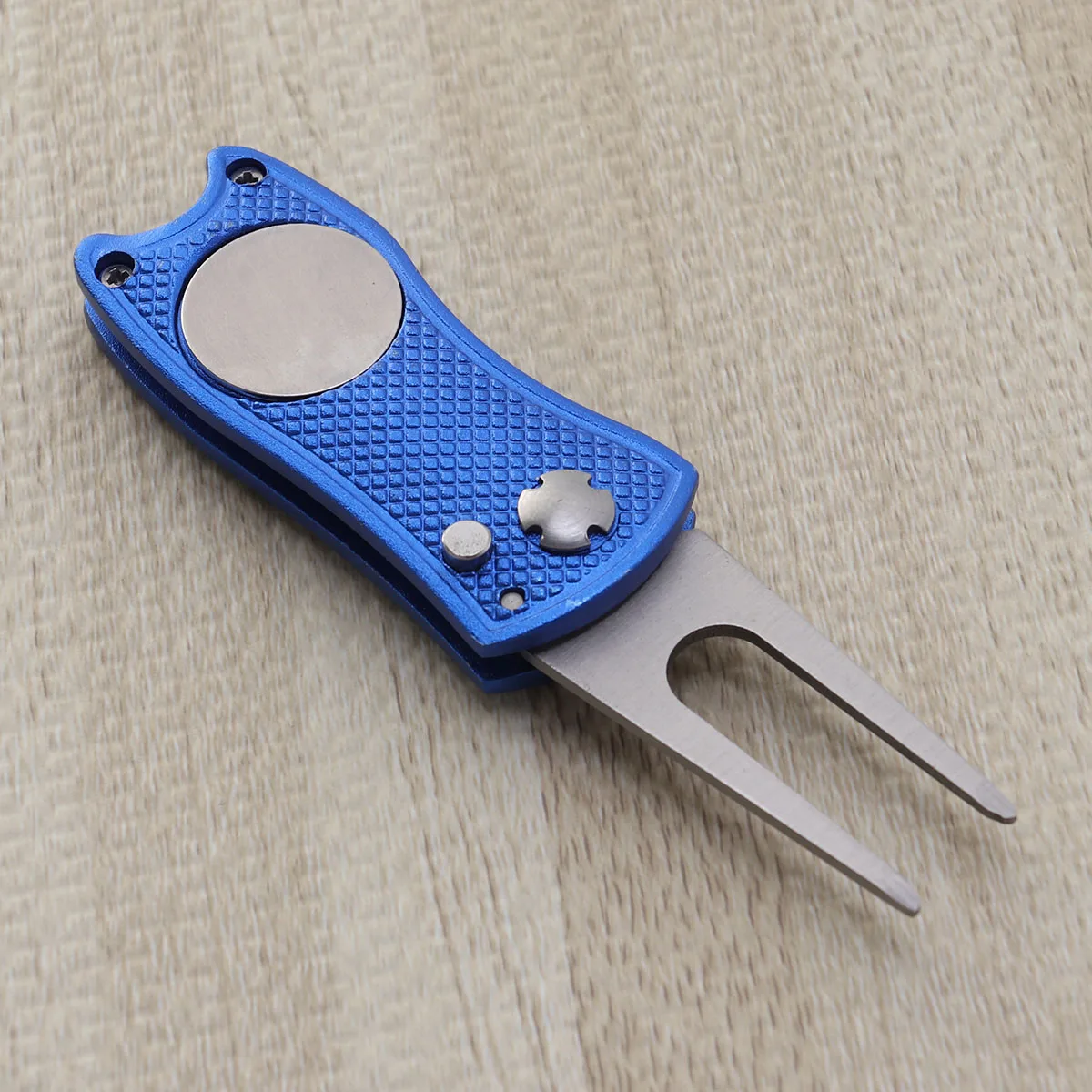 

Golf Fork Lightweight Durable Stainless Steel Aluminum Divot Repair Tool Foldable Portable Ball Marker Golfer Accessory Gift