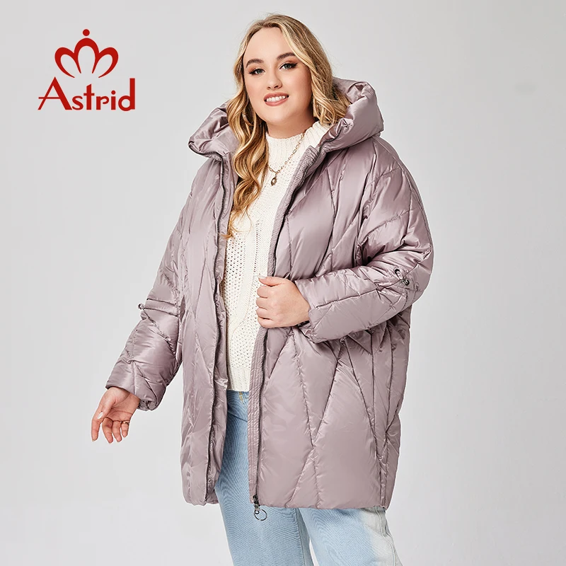 Aster D-chaqueta de invierno para mujer, Abrigo acolchado cálido con capucha y cremallera, Parka gruesa a la moda, prendas de vestir, W002, 2022