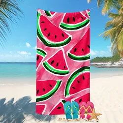 Watermelon Pattern Beach Towel, Lightweight Microfiber Beach Towel - Sandproof & Quick Drying, Perfect For Travel