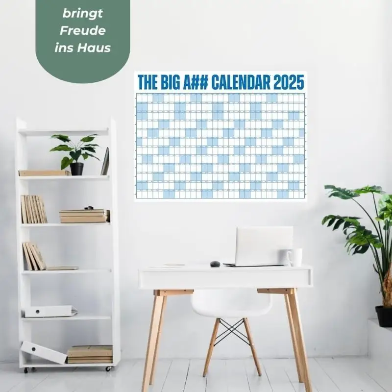 J2FC 2025 NĂM TALL PRANNER 2025 Home Office Wall Planner Lịch 2025 Tường Planner từ ngày 01/2025 đến 12/2025 (74x52cm)