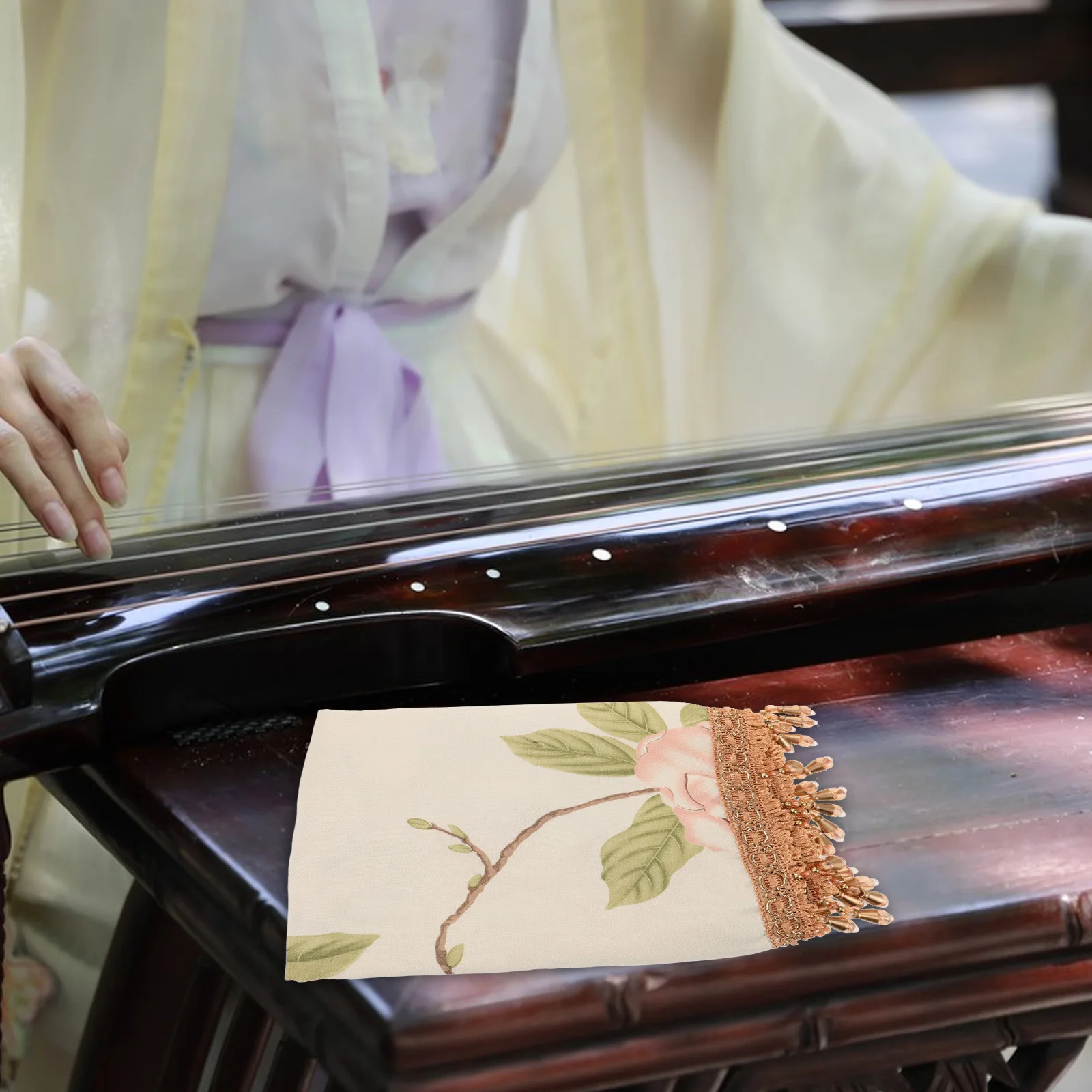 

Foldable Guzheng Cover Cotton Linen Chinese Style Soft Zither Protector Cover Dustproof Music Instrument Accessory