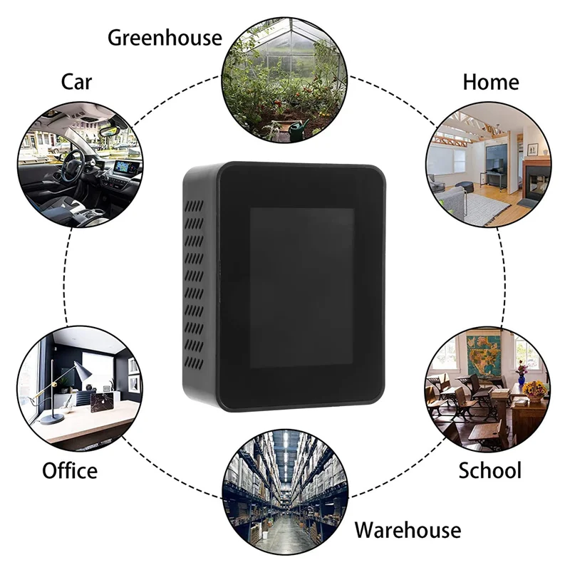 A41T 6 في 1 PM2.5 PM10 HCHO TVOC CO CO2 كاشف جودة الهواء CO CO2 الفورمالديهايد مراقب المنزل مكتب جهاز اختبار جودة الهواء