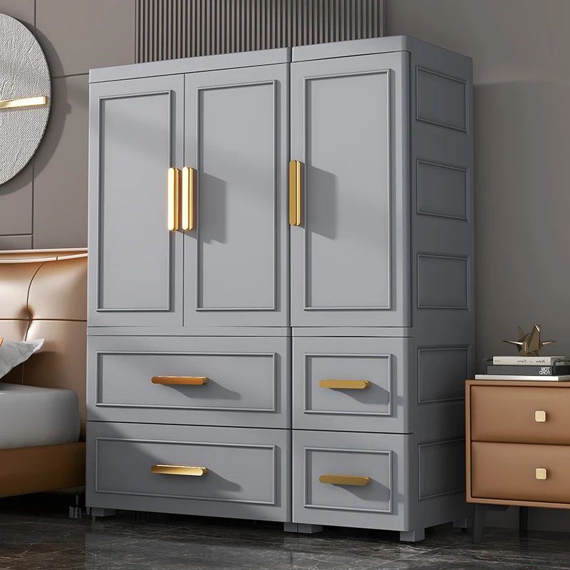 

58/115/86Cm children's wardrobe light luxury small apartment double door hanging clothes simple wardrobe baby storage cabinet