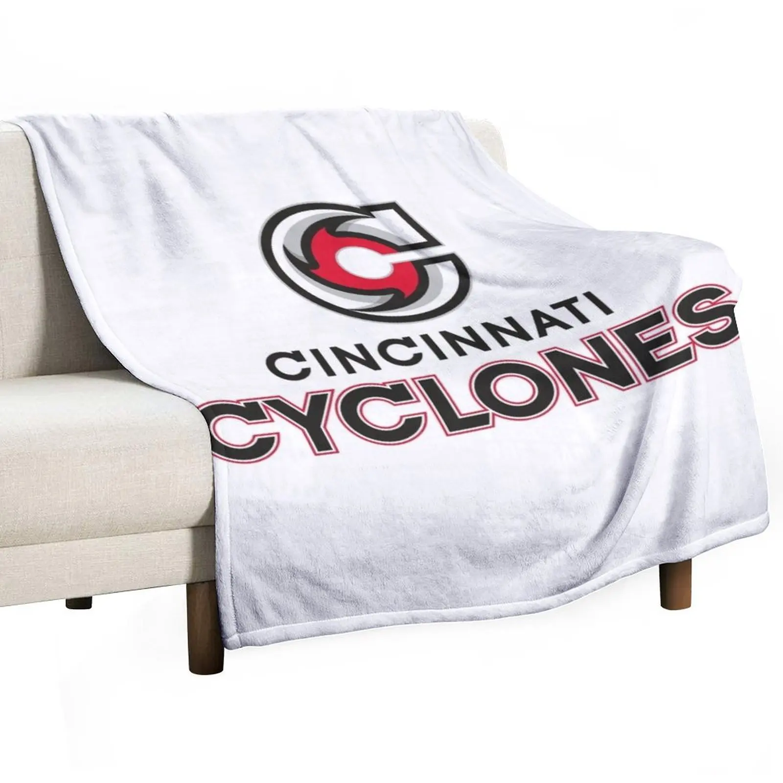 Cincinnati Cyclones Hockey Throw Blanket Soft Plaid Decorative Sofas Sofas Warm Blankets