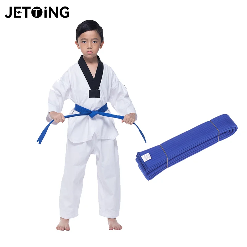 

1 шт. 200 см пояс для тхэквондо ITF, цветной пояс для боевых искусств, карате, дзюдо, аксессуары для униформы, качественный хлопковый пояс