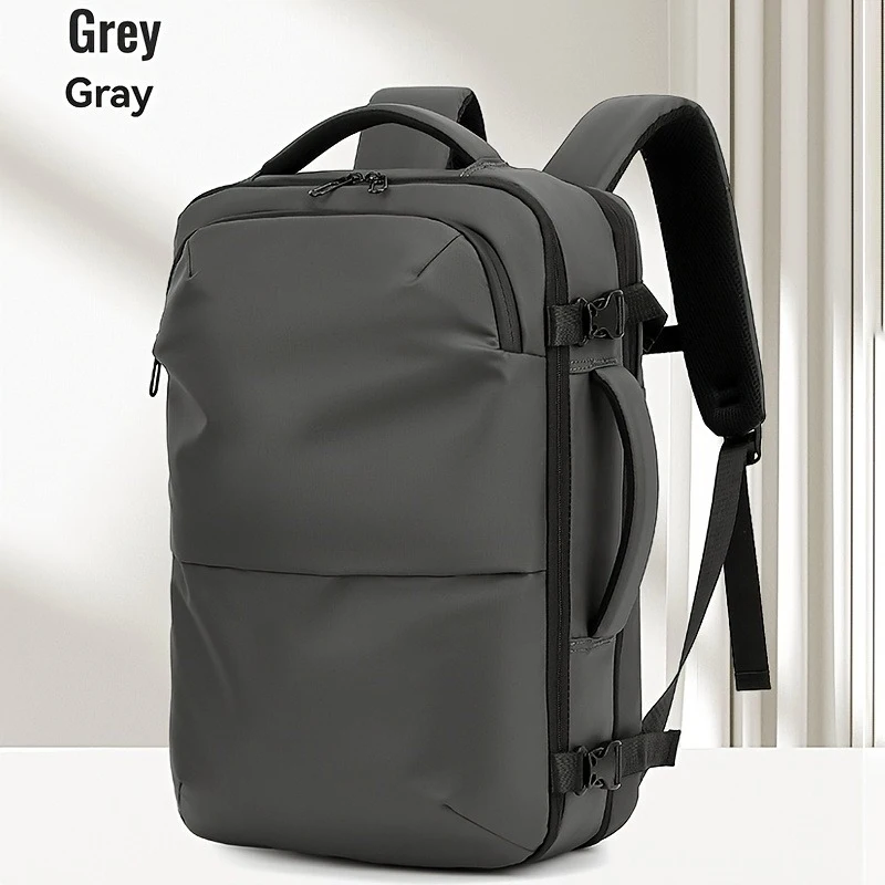 Vacuum Compression Travel Backpack, 60L Expandable Waterproof Laptop Backpack Fits 17 Inch Notebook, Anti-Theft TSA Lock Carry O