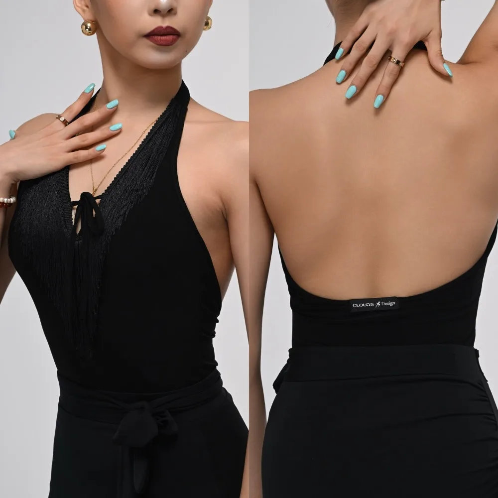 Customized Women Latin Dancewear Short/Long Sleeves Modern Ballroom Dancing Top Adults Cha Cha Samba Dance Competition Clothing