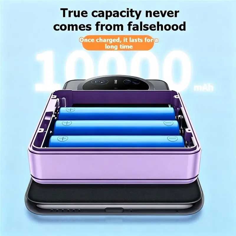 【VALUE MONEY】22.5W DIY Power Bank Shell , 3X18650 Battery Box With Cable Mini Solderless Power Supply Housing Black