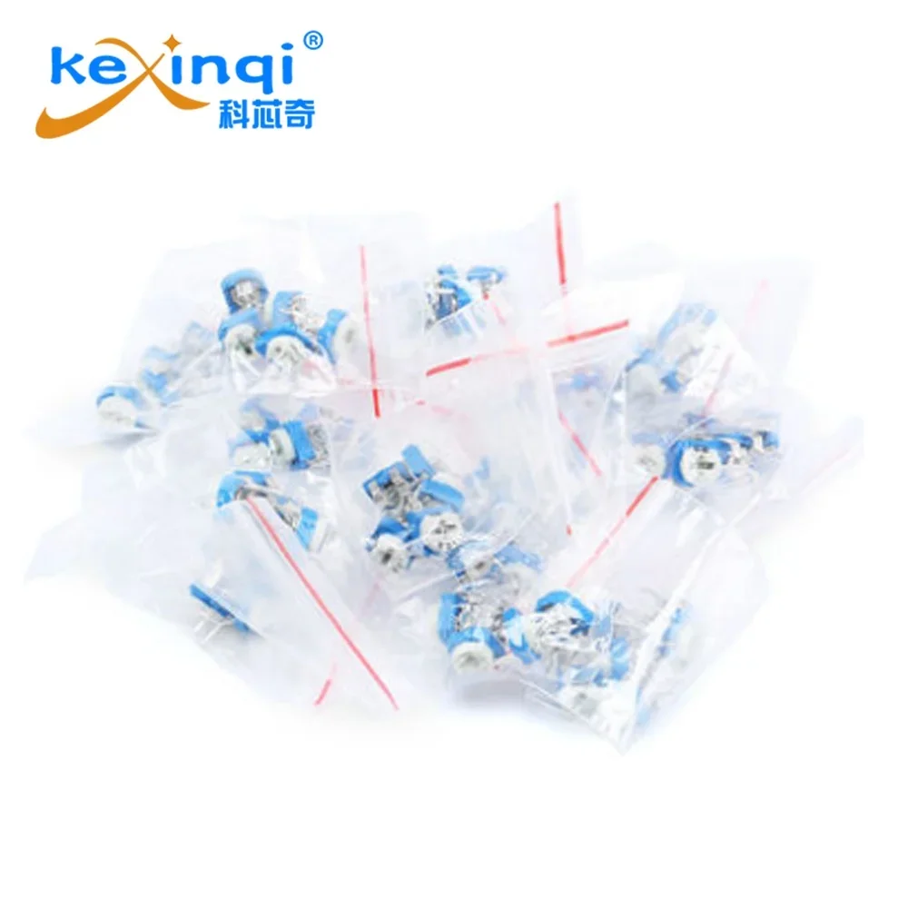 13 ประเภท * 5 ชิ้น = 65 ชิ้นตัด Potentiometer RM-065 ปรับด้านบน 100R-1M RM065 WH06-2 Variable Resistors ชุดสารพัน
