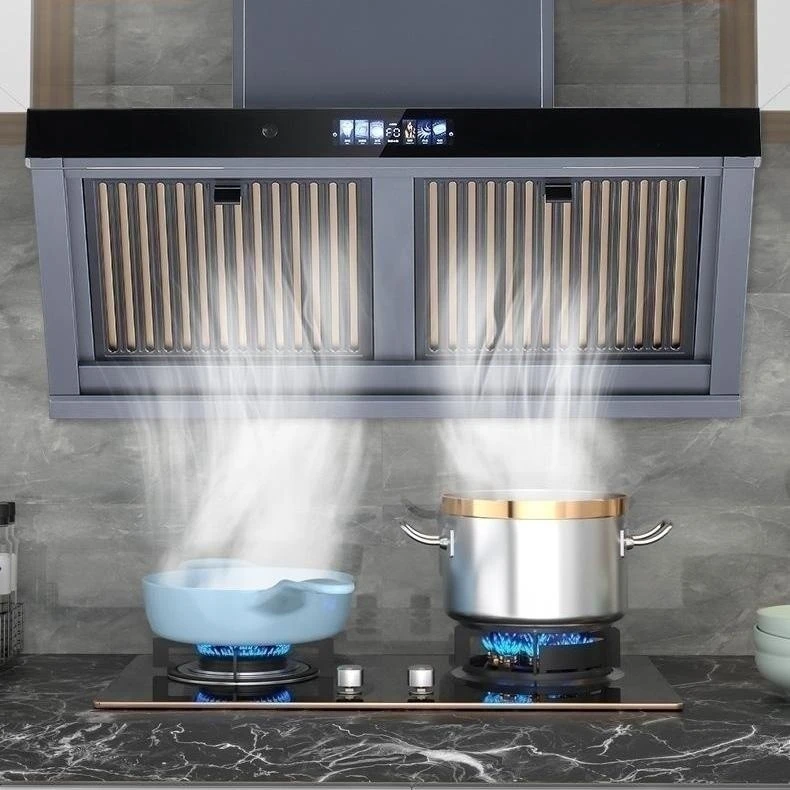 The New Oil Smoke Separation Voice Control Automatic Cleaning Large Suction Household Range Hood