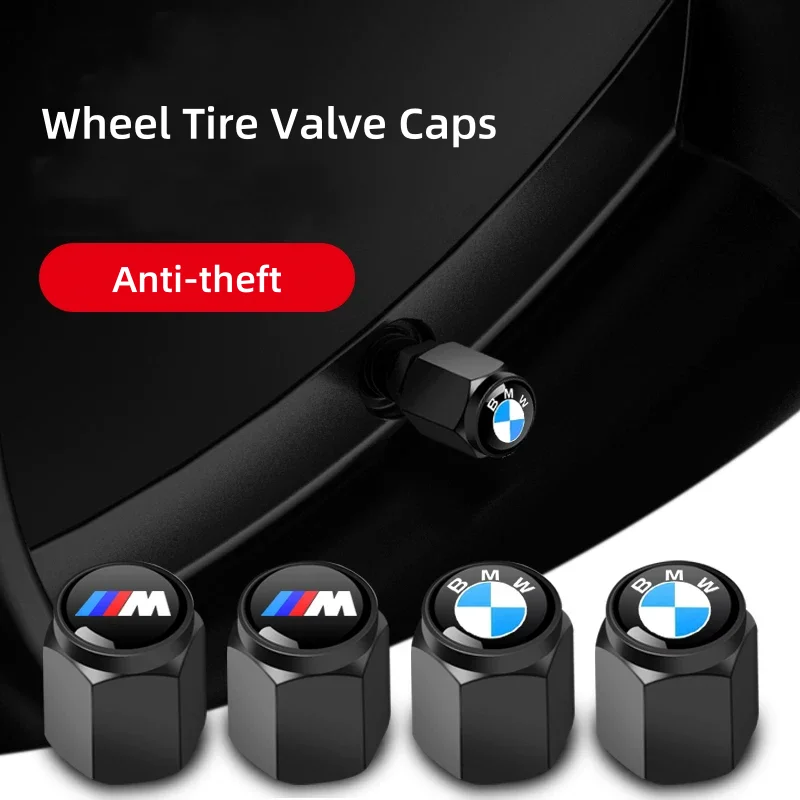 Novas 4 peças de capas de metal para válvulas de pneus de carro para BMW G32 F30 X1 X2 X3 X5 X4 X6 X7 G30 G20 E36 E46 F40 G11 G12