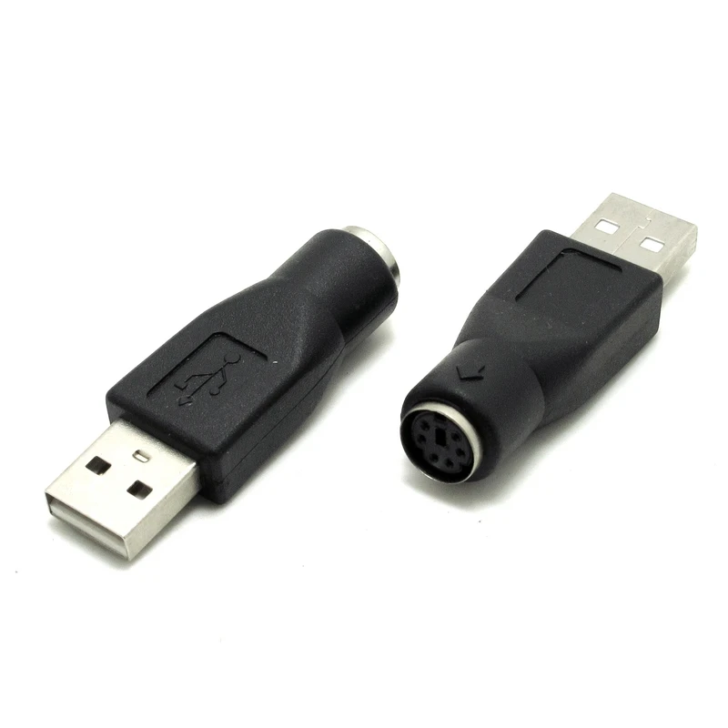 1 Chiếc PS/2 Đến USB Nam Bộ Chuyển Đổi Kết Nối Bàn Phím Chuột Adapter Đen