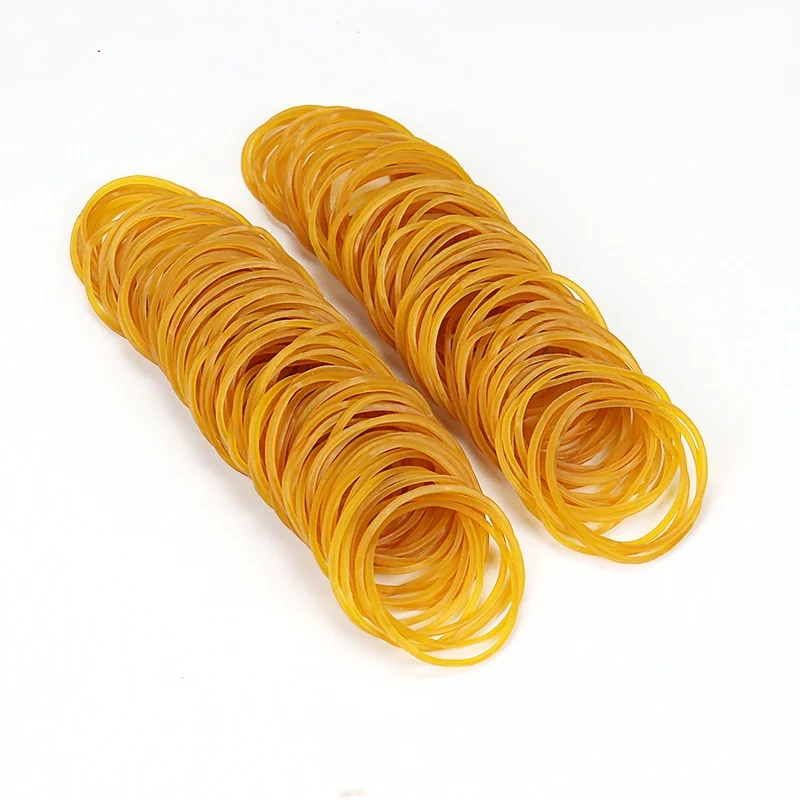 100/300Pieces High-elasticity Durable and High-temperature Resistant Yellow Rubber Band Industrial Toys
