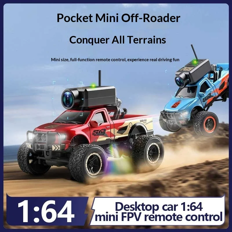 Weili 6407 Desktop Car 1:64 Mini Fpv Remote Control Camera Car Pocket Rc Off-Road Vehicle Model Toy