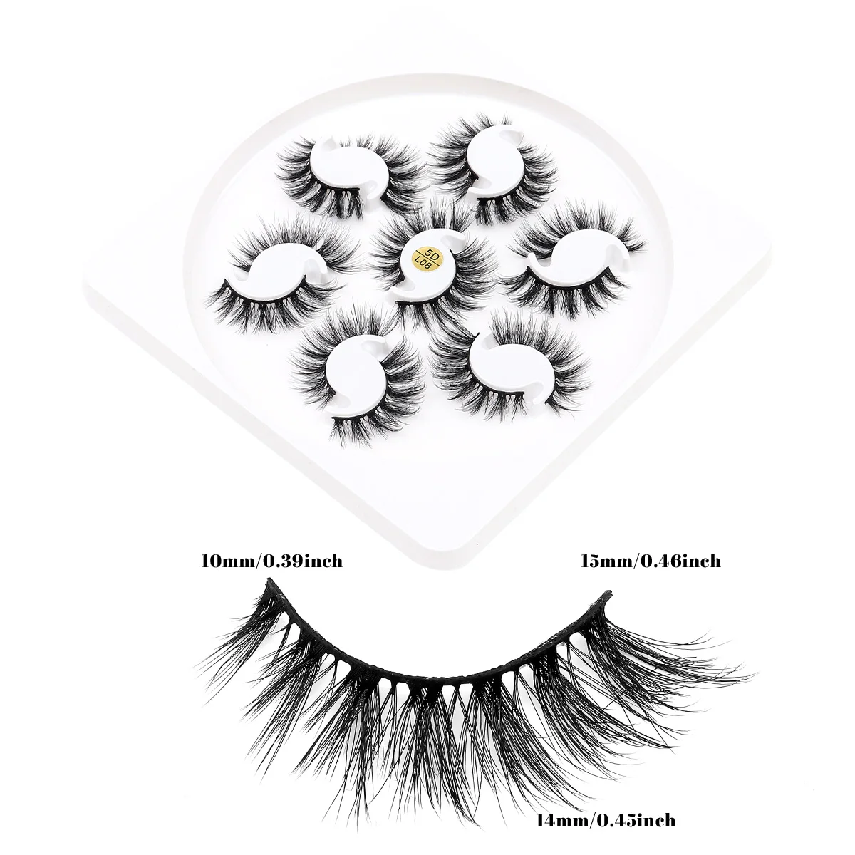 7 คู่ Mink False Lashes Wispies Fluffy 5D ปลอมขนตาปลอมขนตาหนานุ่มธรรมชาติยาว Faux Eyelash แต่งหน้า