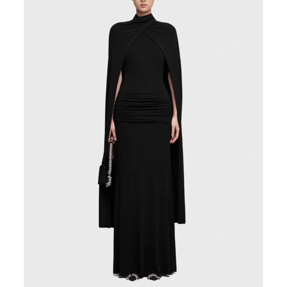 فساتين سهرة أنيقة ذات ثنيات ضيقة، فستان طويل مثير للمشاهير، فستان رائع عالي الجودة للحفلات الراقصة للنساء حسب الطلب