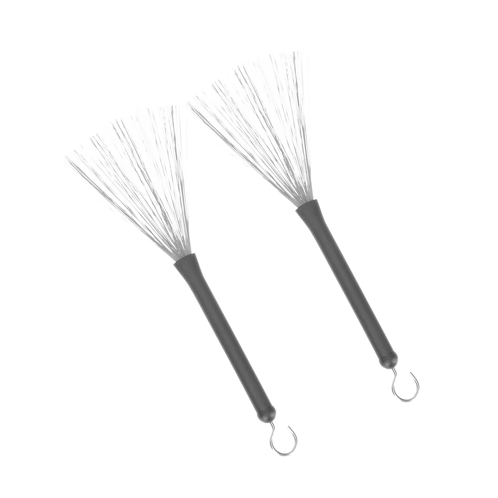 

2 Pcs Stainless Steel Wire Drum Brush Professional for Stick Instrument Accessories Jazz