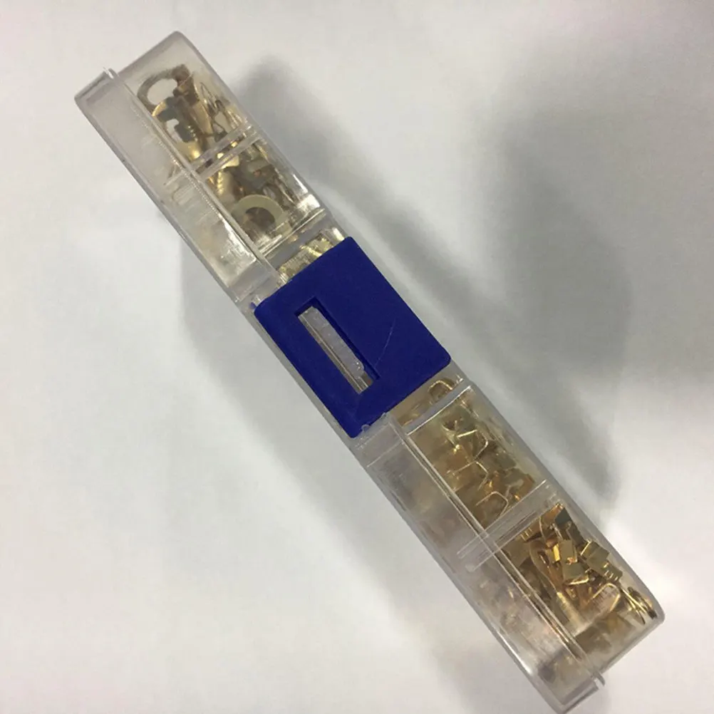 150Pcs Round Copper Cable Lugs Cold Press Wire Terminal Brass Crimp Connector for Electrical Power Distribution Aluminum Core