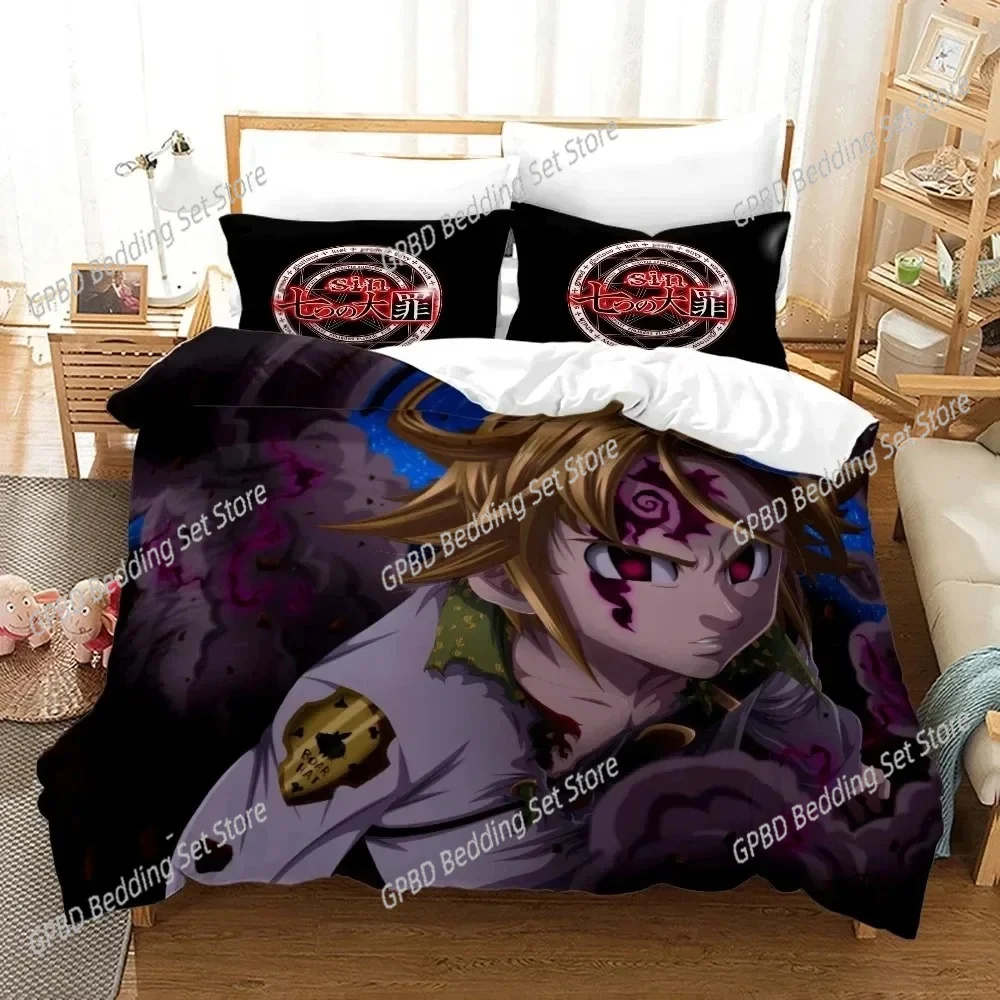 

Anime Seven Deadly Sins Bedding Set For Bedroom Soft Modern Bedspreads Comefortable Kids Duvet Cover Quilt Cover And Pillowcase