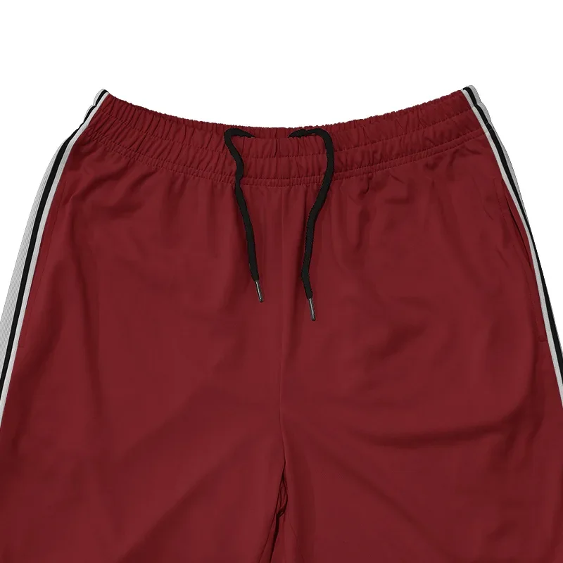 กางเกงขายาวทรงตรงแฟชั่นผู้ชาย ฤดูใบไม้ผลิ/ฤดูร้อน 2025 เอวยางยืดพร้อมเชือกผูก ดีไซน์แถบข้าง สไตล์ลำลองหลวมๆ