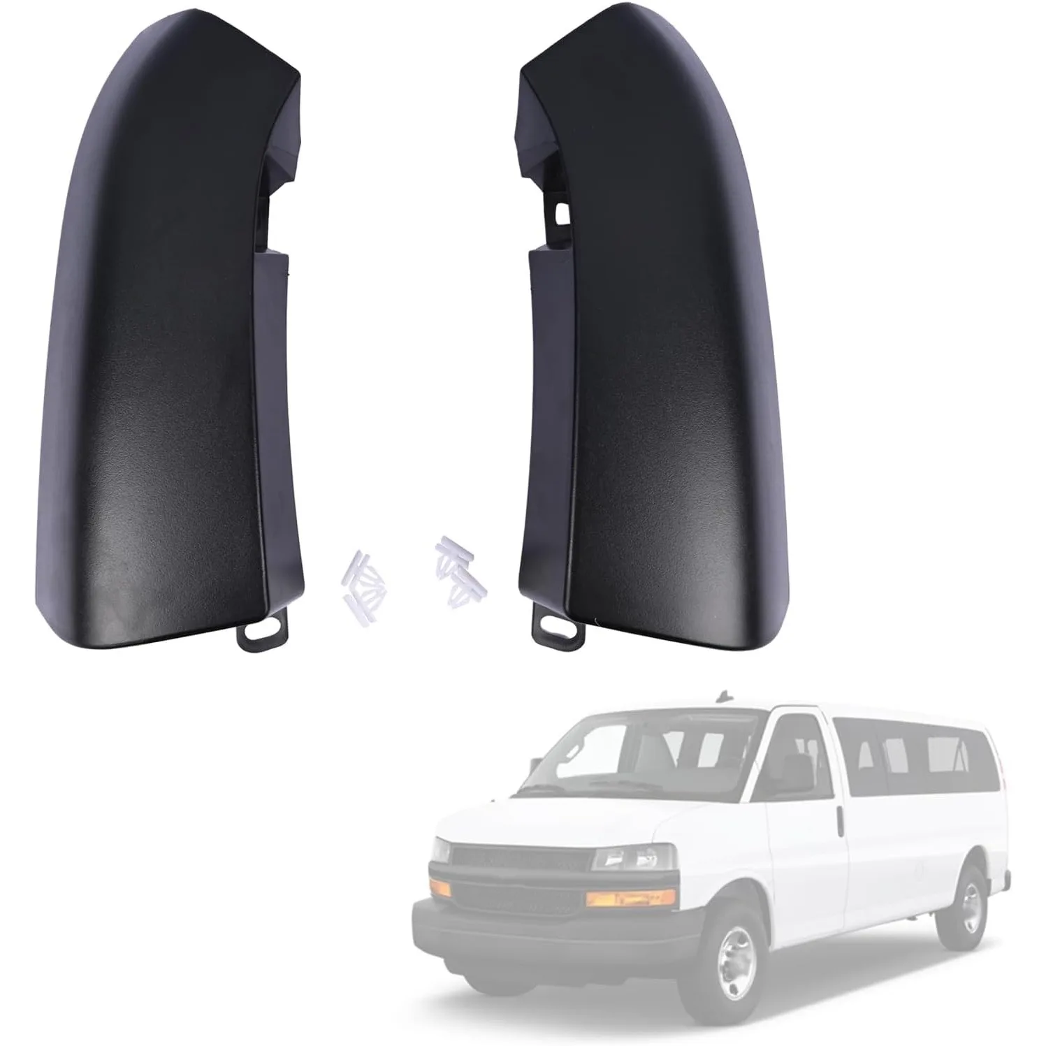 Roof Molding Rear Exterior Left & Right Side 15215525 15215527 Compatible with Chevy Chevrolet Express/GMC Savana 1500 2500 3500