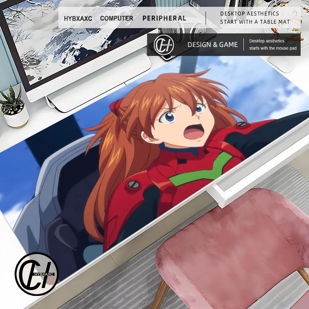 

E-EVANGELION A-Asuka Mouse Pad 80 ×30 Cute HD Desk Pad Extended Gaming Keyboard Mats Large 90x40cm XXL Gamer Mousepad
