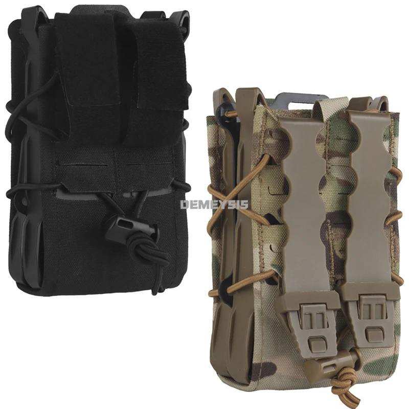 Bolsa táctica doble portarevistas cintura extracción rápida Airsoft - imagen 4
