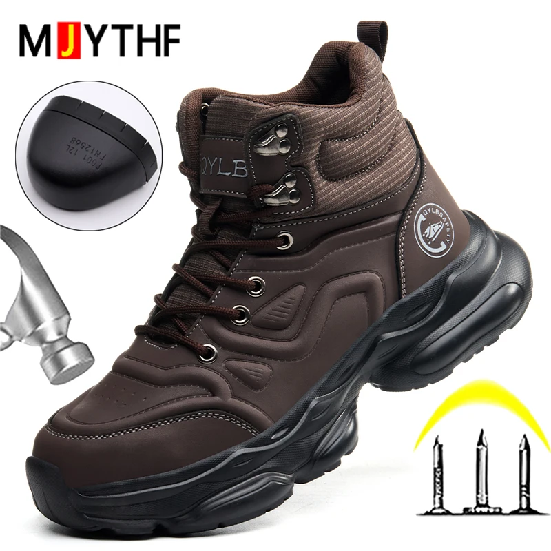 

Anti Splash Water Men Safety Shoes Anti-smash Anti puncture Work shoes Sneakers Steel Toe Cap Indestructible shoes Security Boot