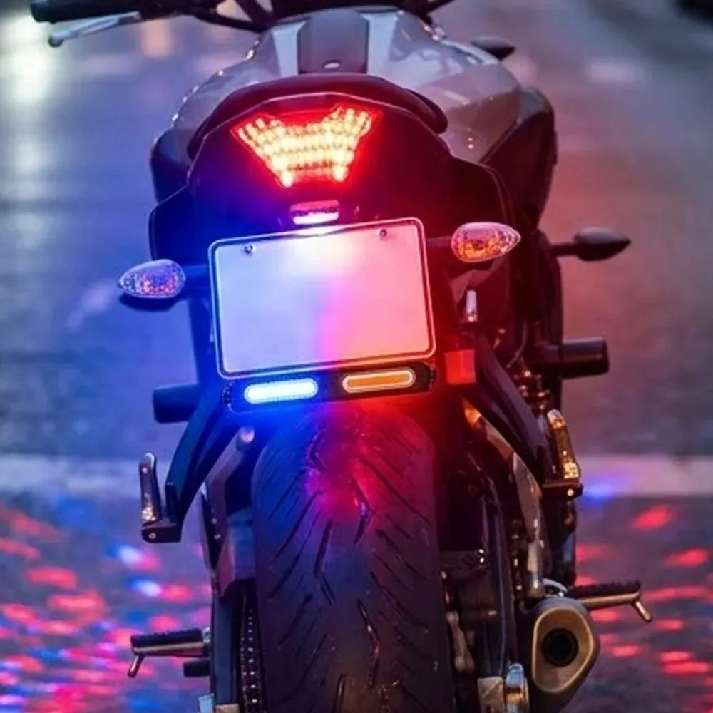 Motorcycle LED COB Strobe Warning Light 12/24V IP65 Waterproof Running Brake Turn Signal Flash Indicator Safety Lamp Universal
