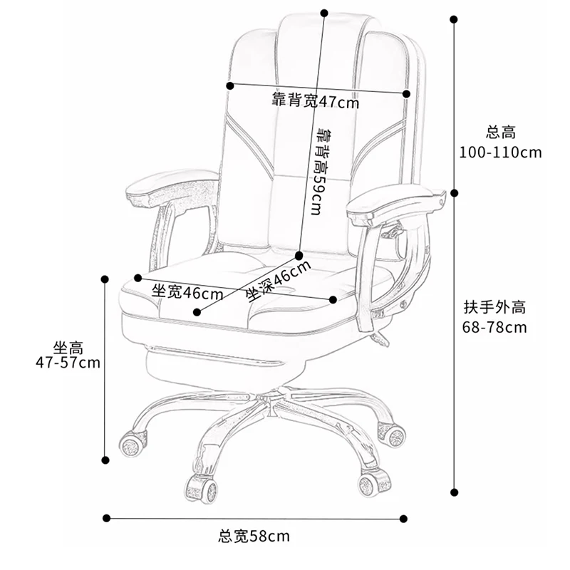 Chaise Pliable Assembly Pc Chair Office Cheap Gamer Chair for Vanity Pink Furniture Ardor Gaming Desk Table Deck-chair Recliners view 5