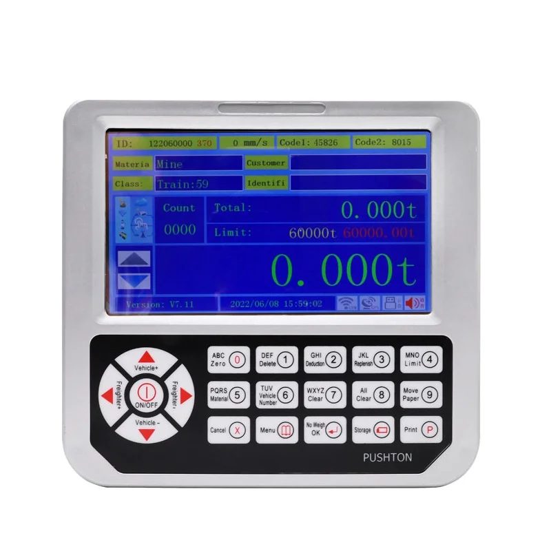 

PSD9000 Встроенная система взвешивания ЖК-дисплей Настраиваемый индикатор крановой шкалы из АБС-пластика Контрольный вес кг для лопаточного погрузчика OEM