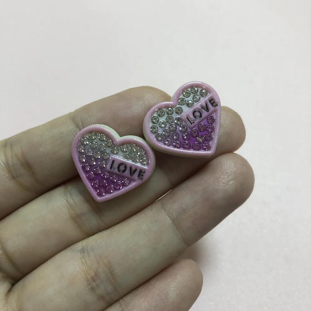 10 pçs gradiente vermelho rosa azul amarelo roxo amor strass cinco pétalas flor arco resina plana volta encantos lixo caso do telefone decoração