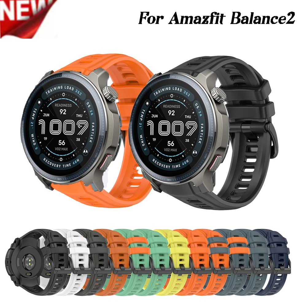 

Quick fit 22mm Silicone Band Strap For Newly launched watch Amazfit Balance2 Bracelet Replacement Accessories